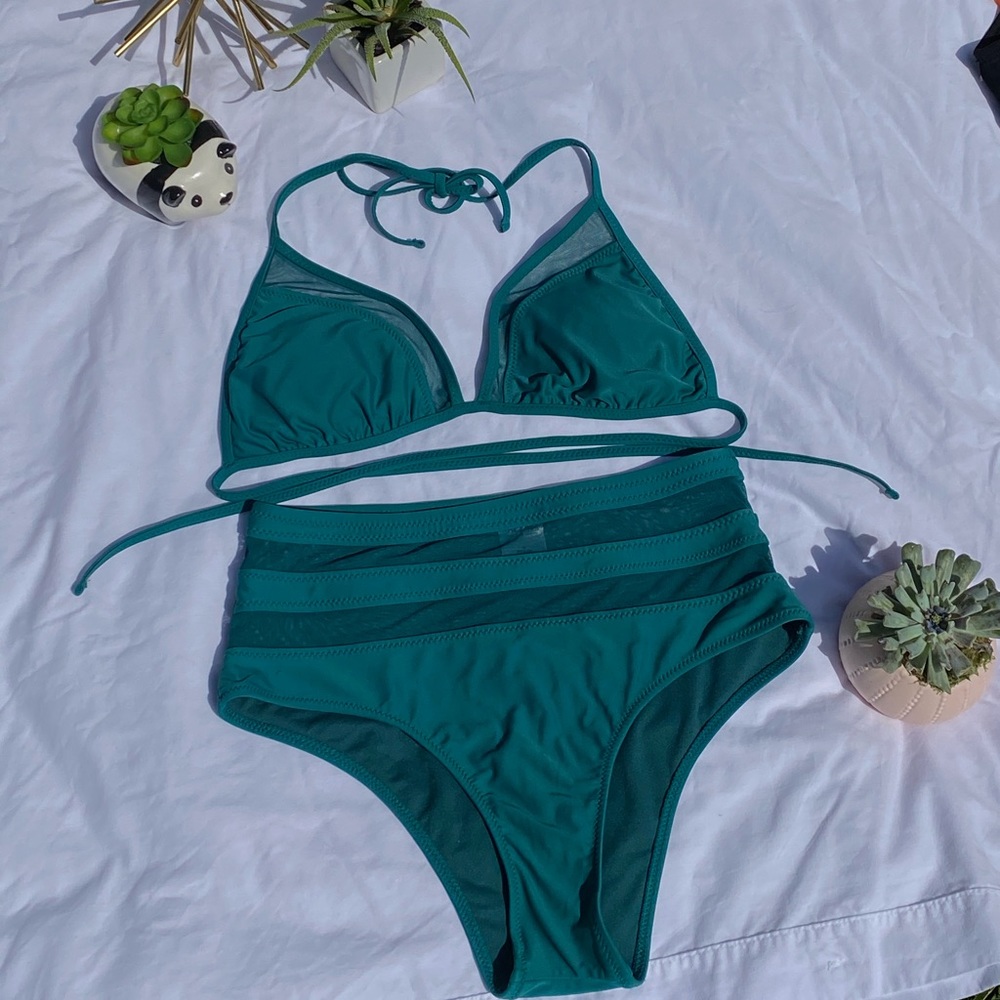 Two piece swimsuit -Emerald Green